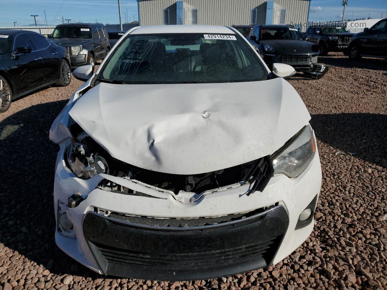 2016 Toyota Corolla L White vin: 5YFBURHE5GP446016