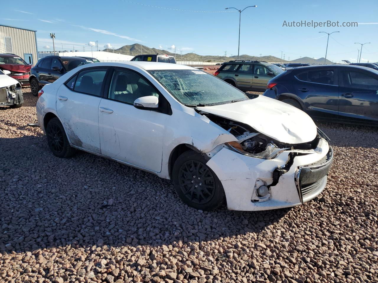 2016 Toyota Corolla L White vin: 5YFBURHE5GP446016