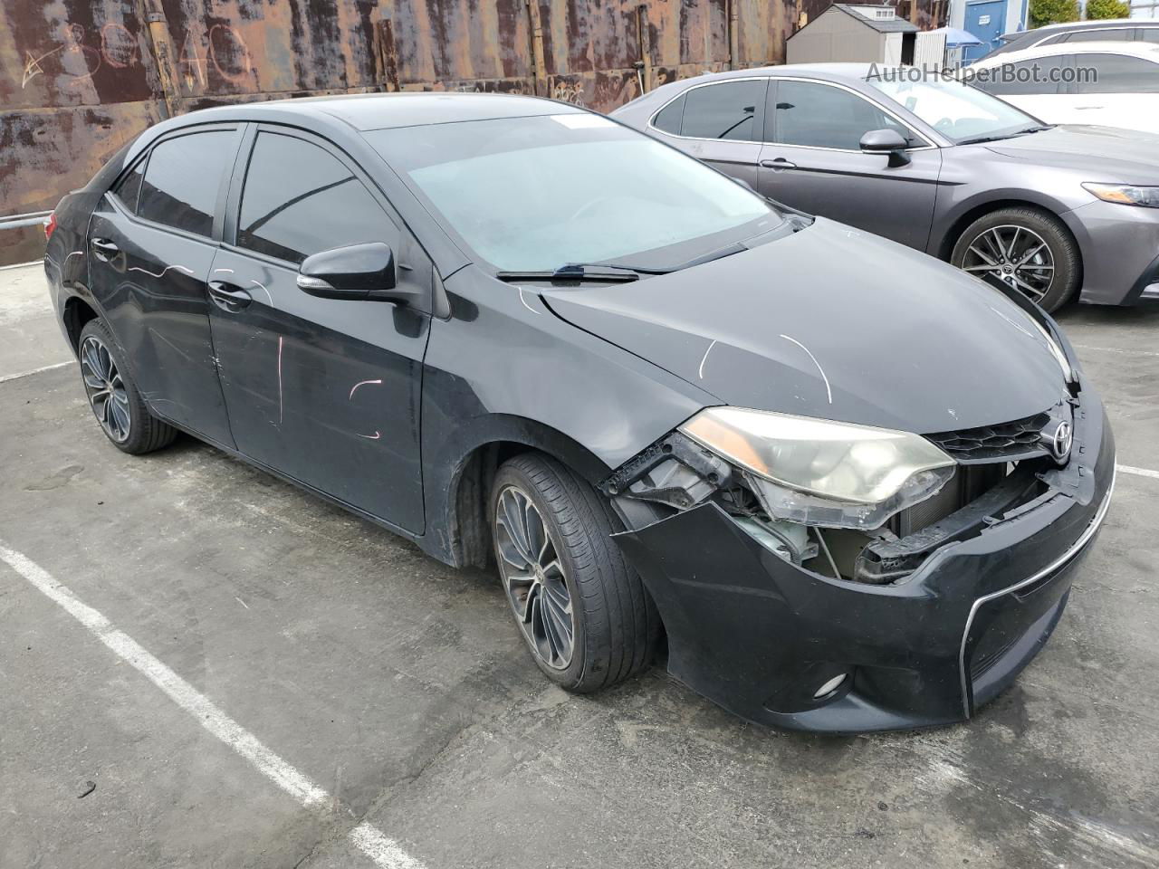 2016 Toyota Corolla L Black vin: 5YFBURHE5GP463754