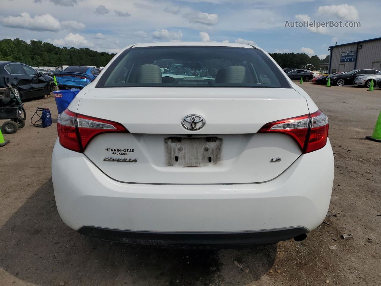 2016 Toyota Corolla L Белый vin: 5YFBURHE5GP511107