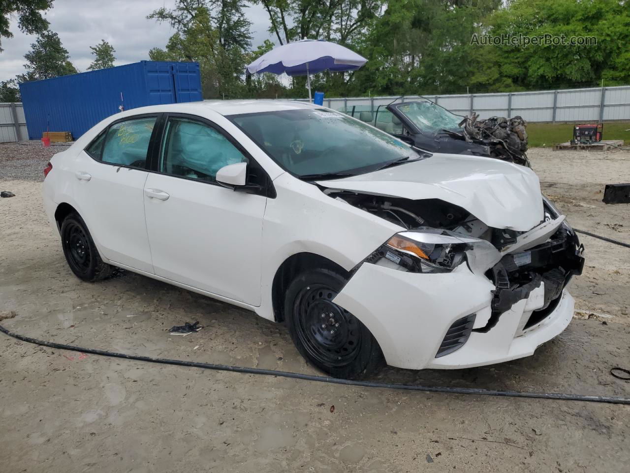 2016 Toyota Corolla L White vin: 5YFBURHE5GP525525