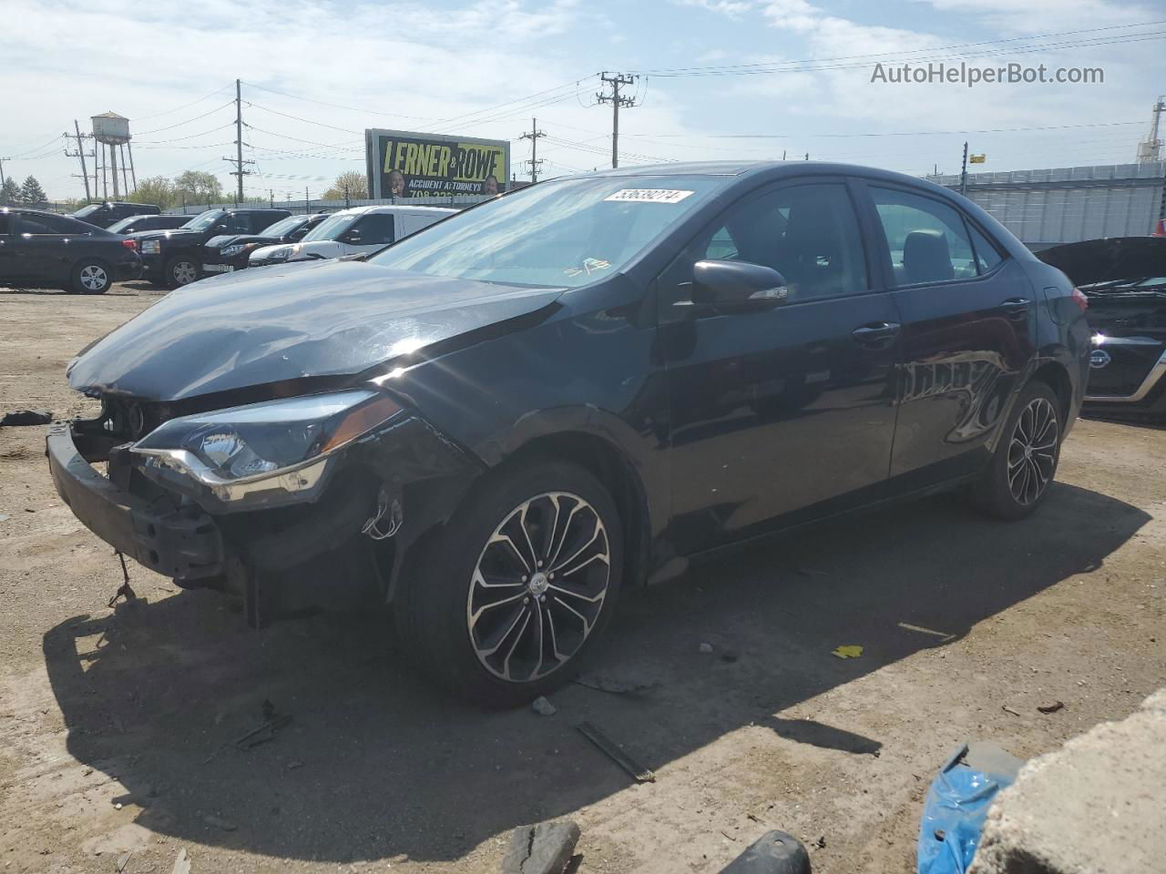 2016 Toyota Corolla L Black vin: 5YFBURHE5GP543877