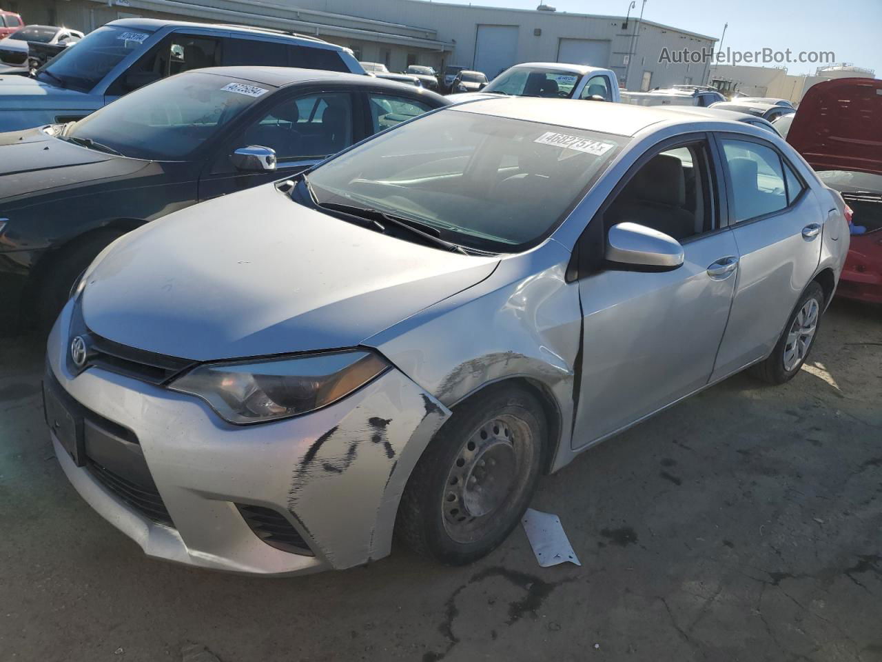 2016 Toyota Corolla L Silver vin: 5YFBURHE5GP558993