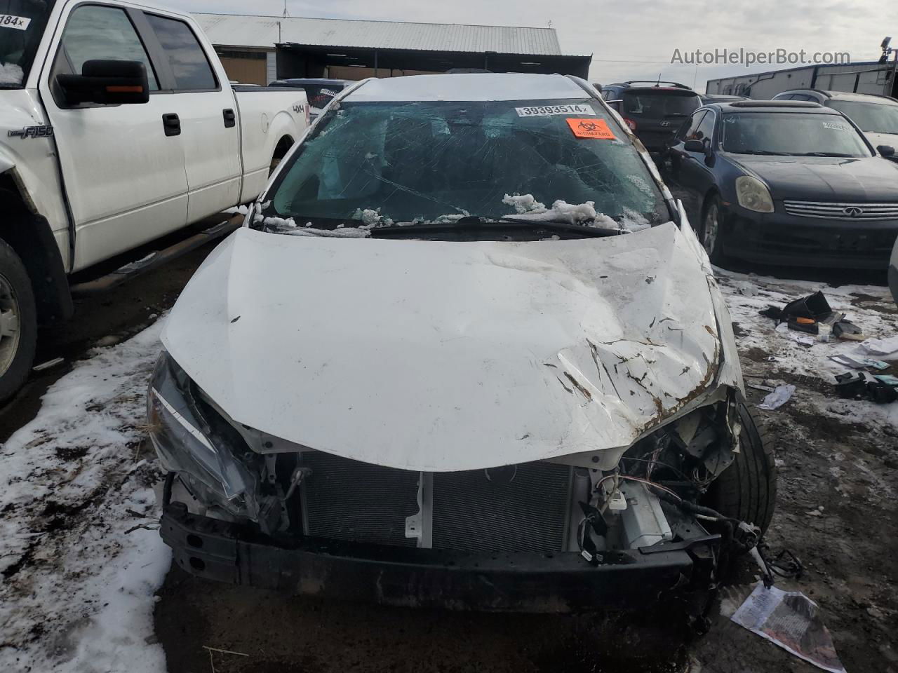 2017 Toyota Corolla L White vin: 5YFBURHE5HP584060