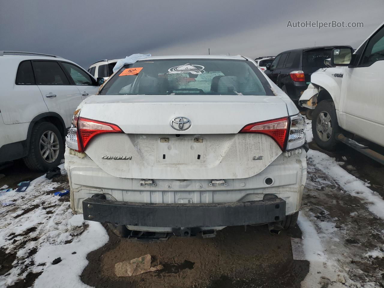 2017 Toyota Corolla L White vin: 5YFBURHE5HP584060