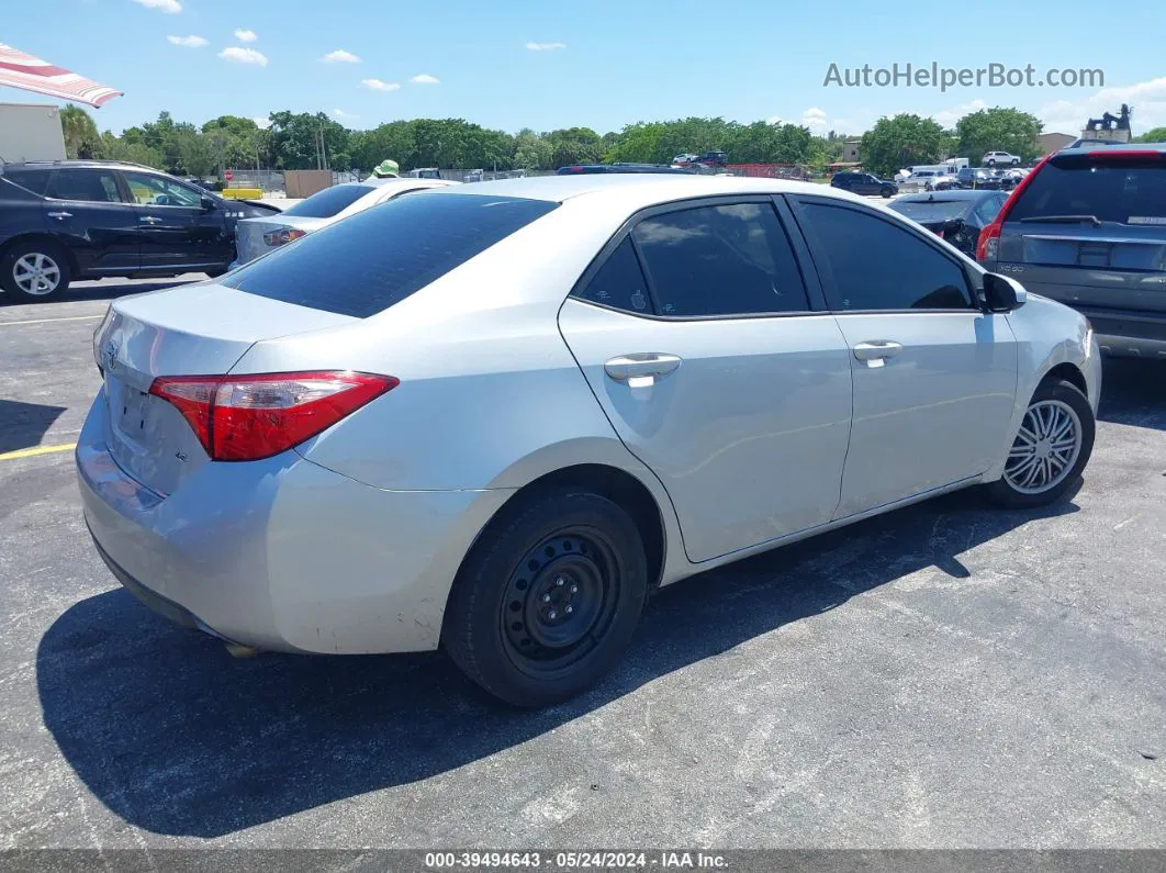 2017 Toyota Corolla Le Silver vin: 5YFBURHE5HP586391