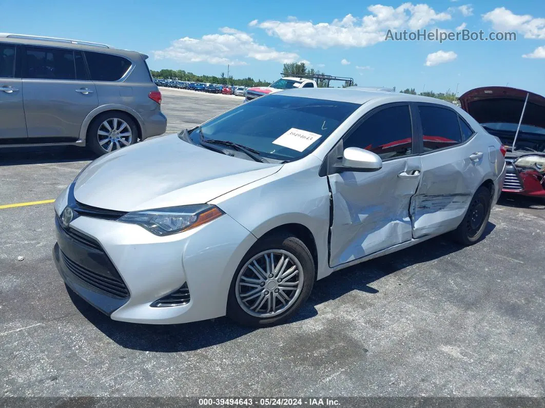 2017 Toyota Corolla Le Silver vin: 5YFBURHE5HP586391