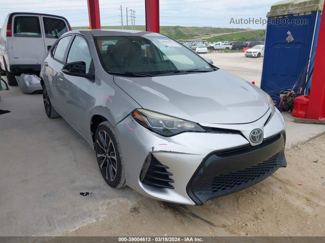 2017 Toyota Corolla Se Silver vin: 5YFBURHE5HP598461