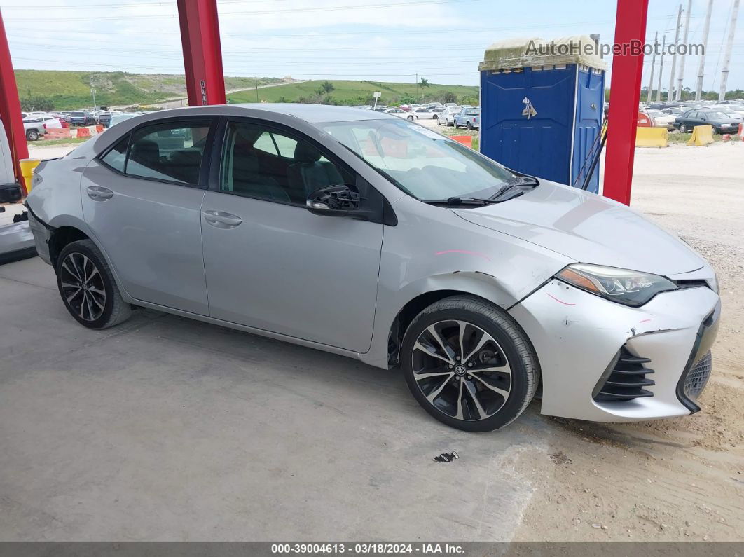 2017 Toyota Corolla Se Silver vin: 5YFBURHE5HP598461