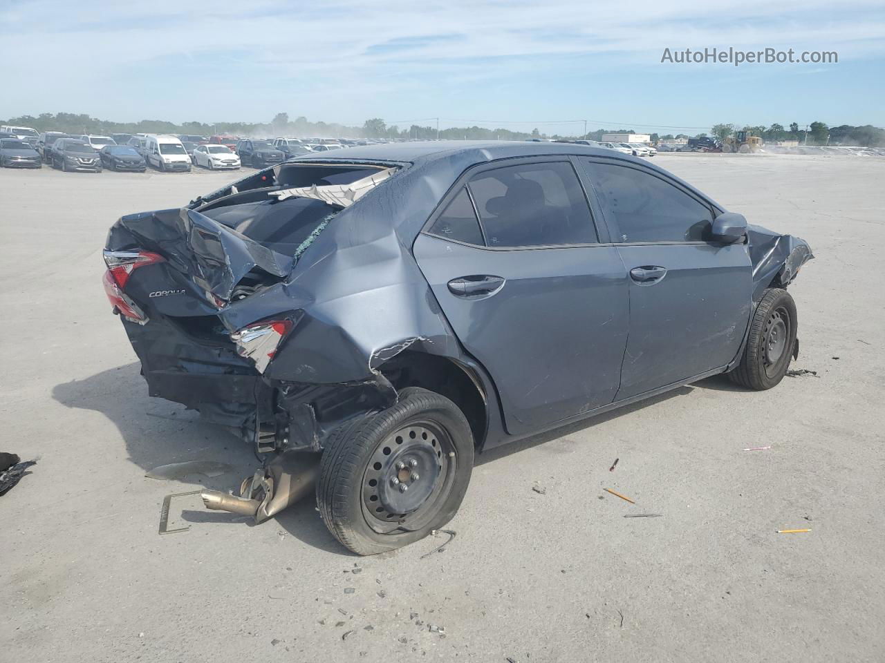 2017 Toyota Corolla L Blue vin: 5YFBURHE5HP655452