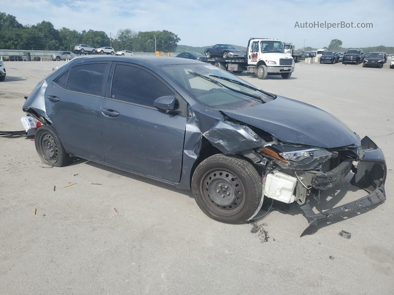 2017 Toyota Corolla L Blue vin: 5YFBURHE5HP655452