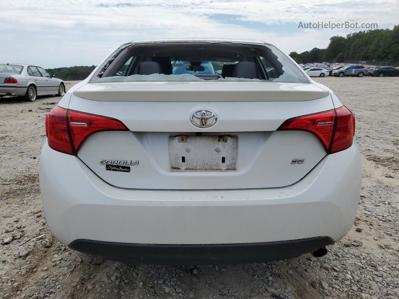 2017 Toyota Corolla L White vin: 5YFBURHE5HP657279