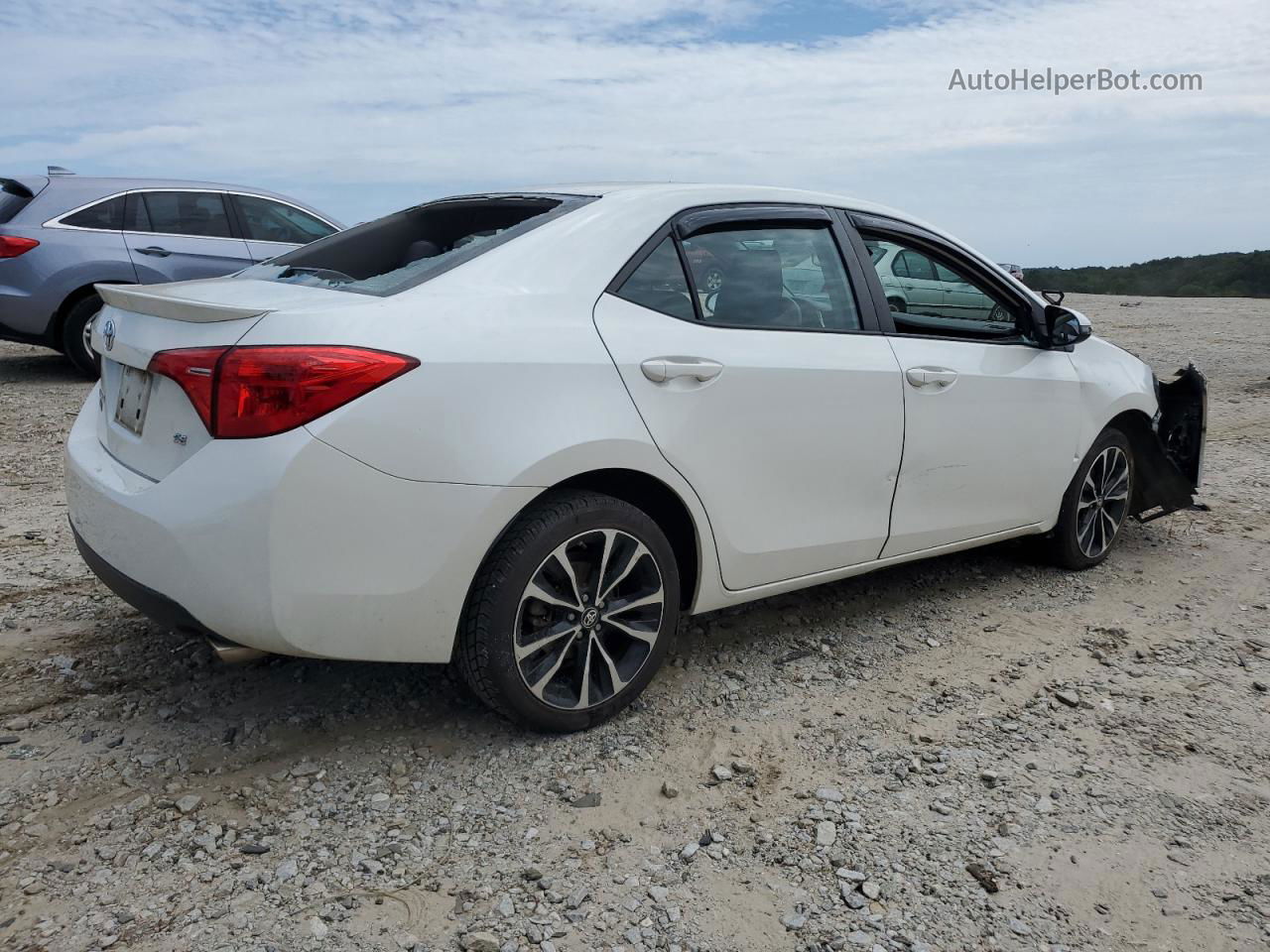 2017 Toyota Corolla L White vin: 5YFBURHE5HP657279