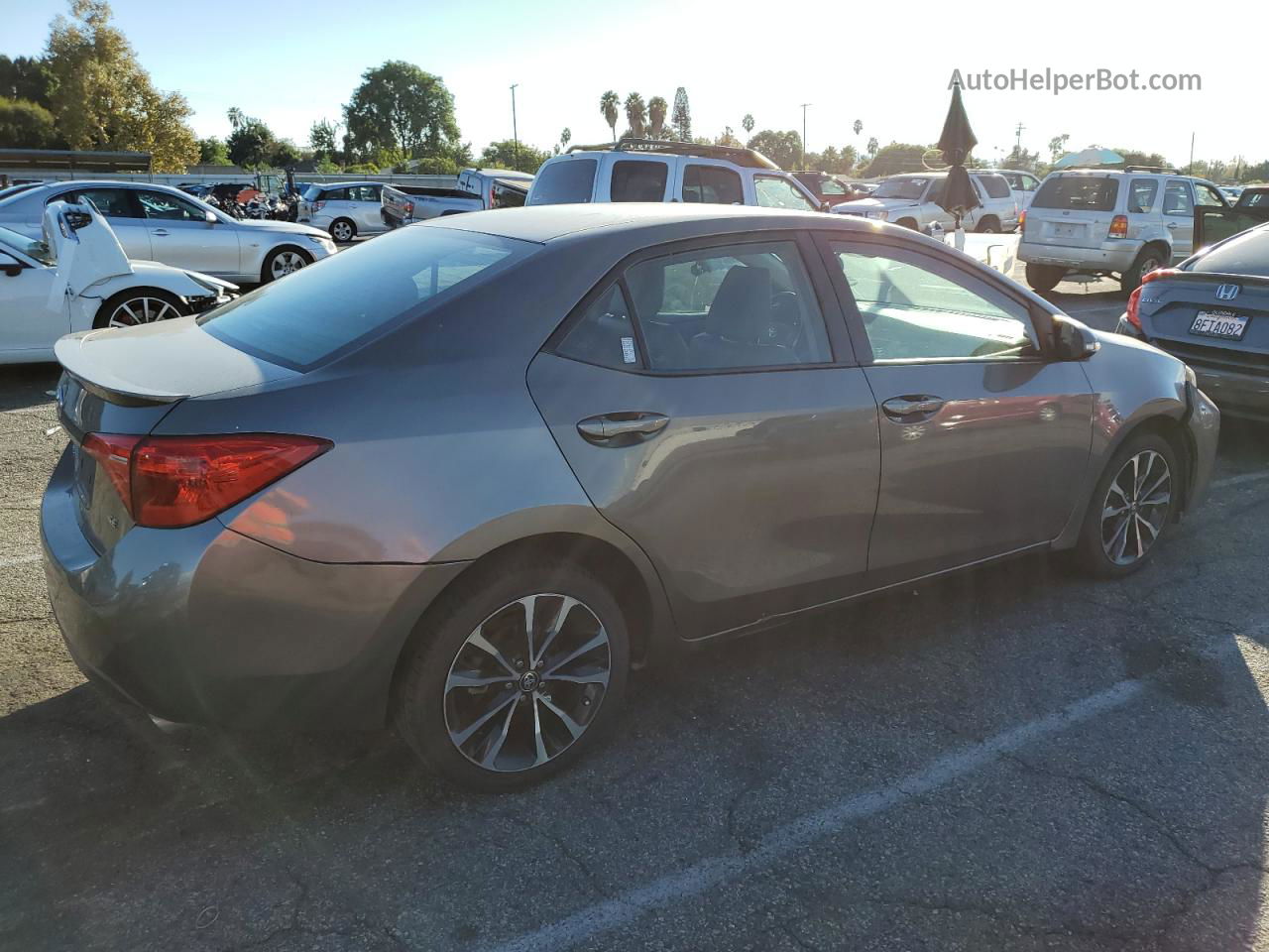 2017 Toyota Corolla L Gray vin: 5YFBURHE5HP657718