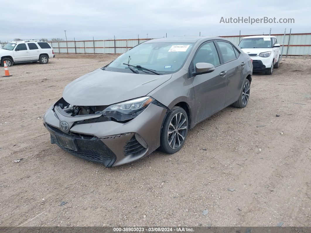 2017 Toyota Corolla Xse Коричневый vin: 5YFBURHE5HP669013