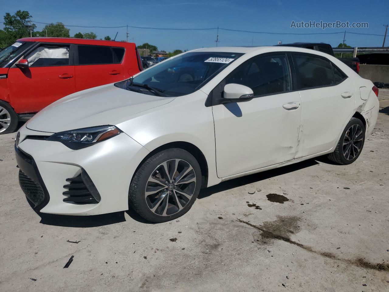 2017 Toyota Corolla L White vin: 5YFBURHE5HP682571