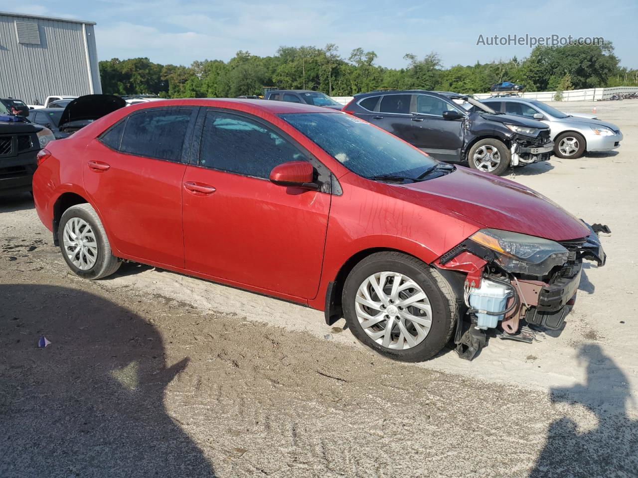 2017 Toyota Corolla L Burgundy vin: 5YFBURHE5HP698964