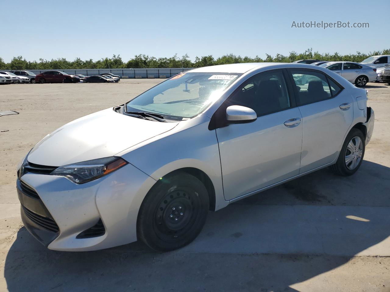 2017 Toyota Corolla L Silver vin: 5YFBURHE5HP707582