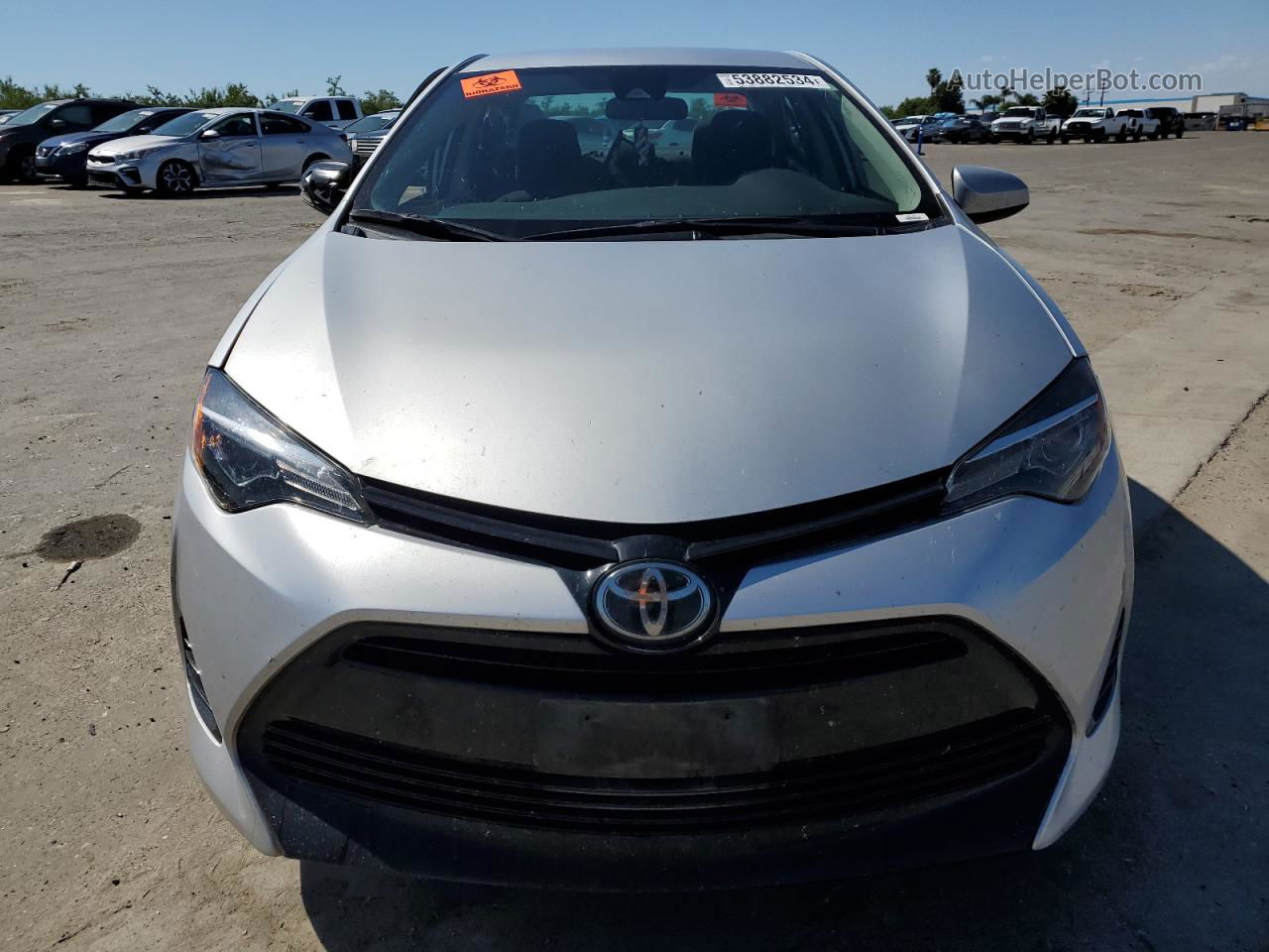 2017 Toyota Corolla L Silver vin: 5YFBURHE5HP707582