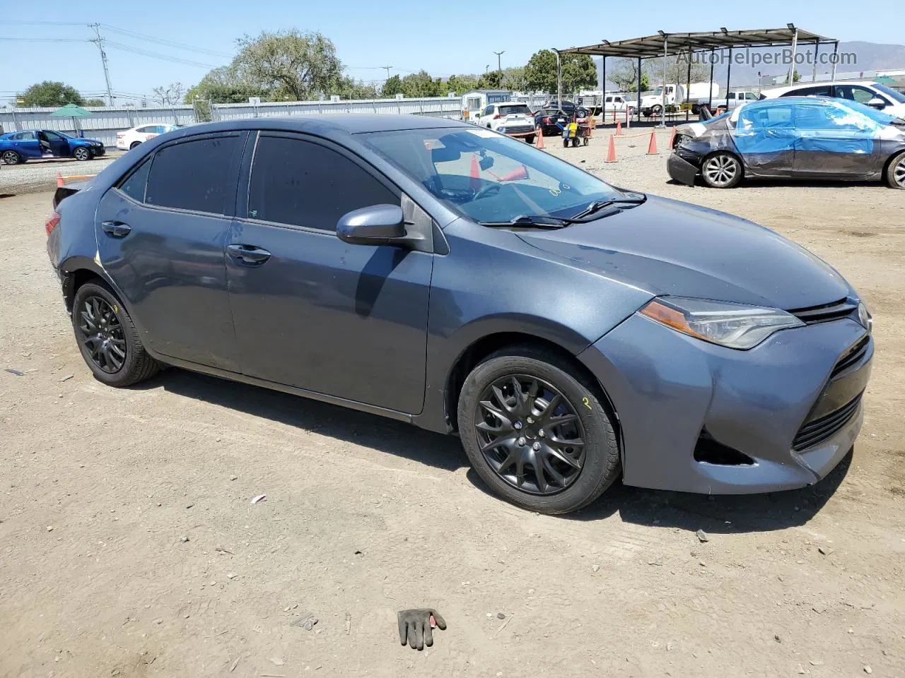 2017 Toyota Corolla L Blue vin: 5YFBURHE5HP733342