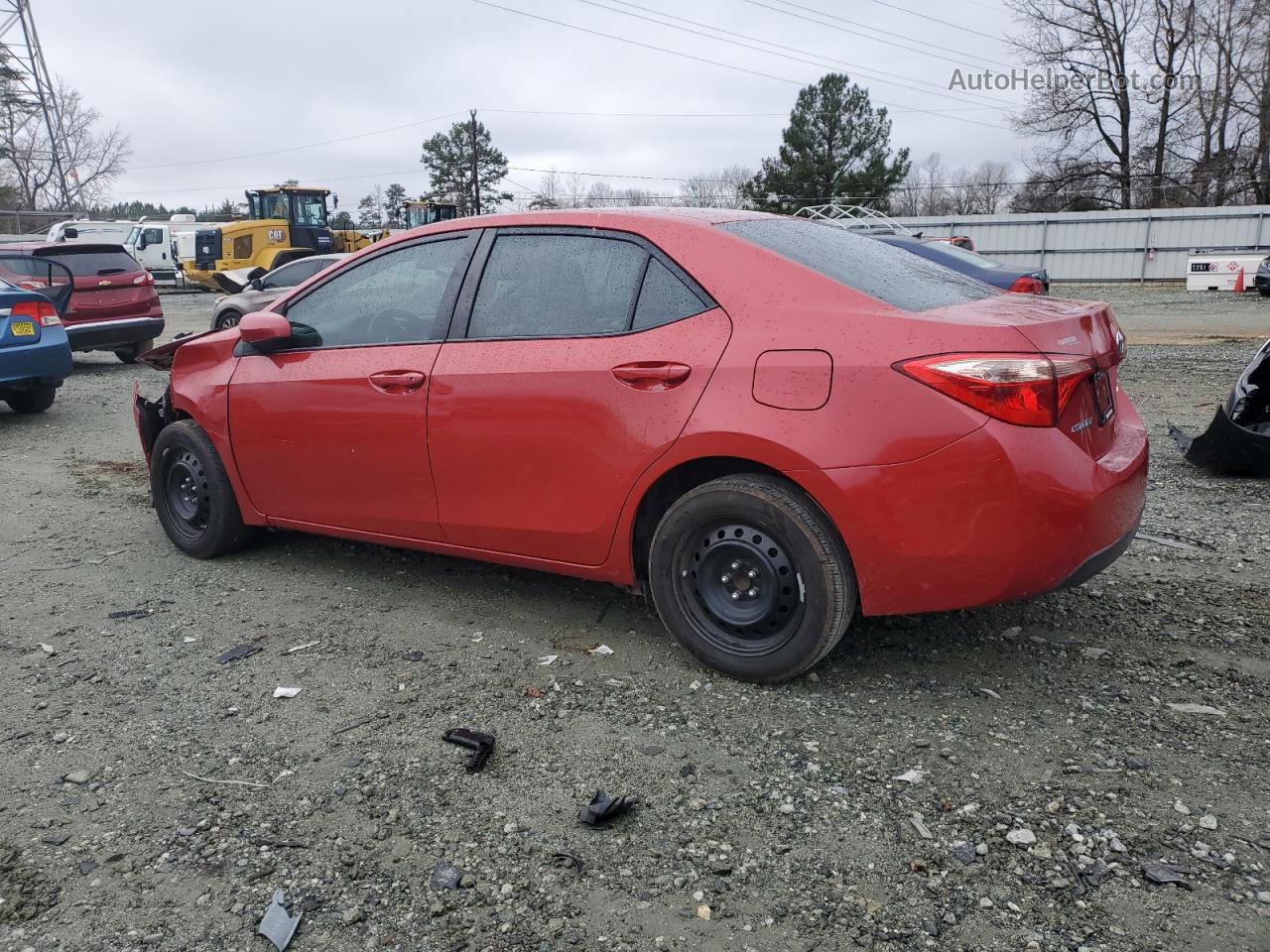 2019 Toyota Corolla L Красный vin: 5YFBURHE5KP864536