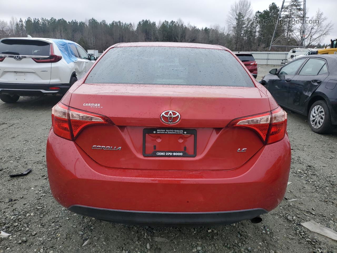 2019 Toyota Corolla L Red vin: 5YFBURHE5KP864536