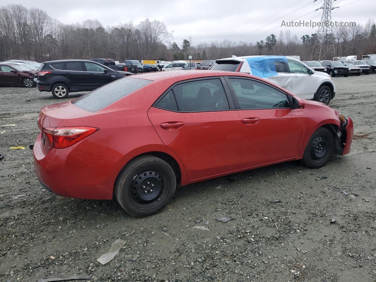 2019 Toyota Corolla L Red vin: 5YFBURHE5KP864536