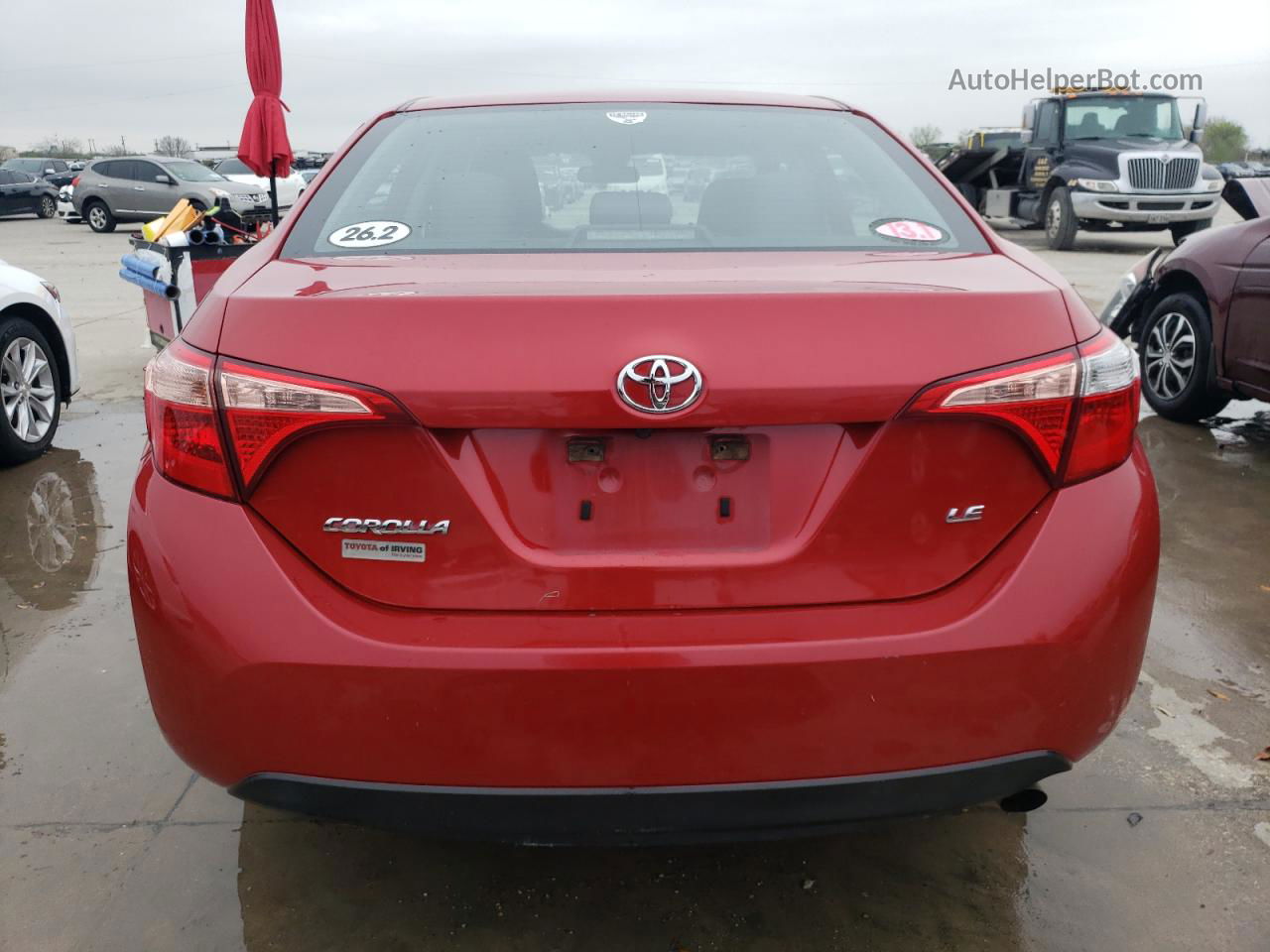 2019 Toyota Corolla L Красный vin: 5YFBURHE5KP871101
