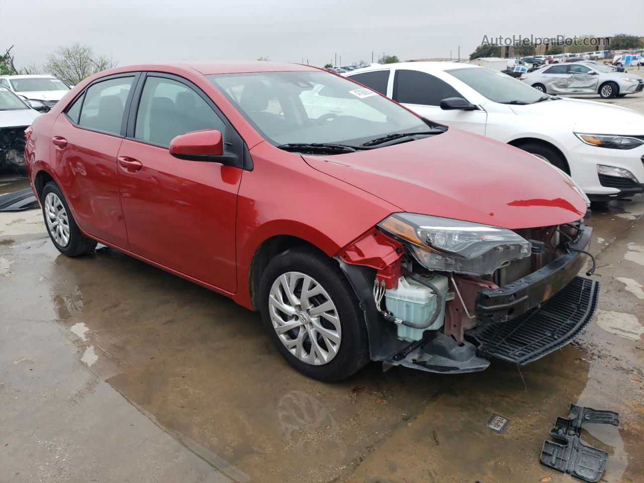 2019 Toyota Corolla L Красный vin: 5YFBURHE5KP871101