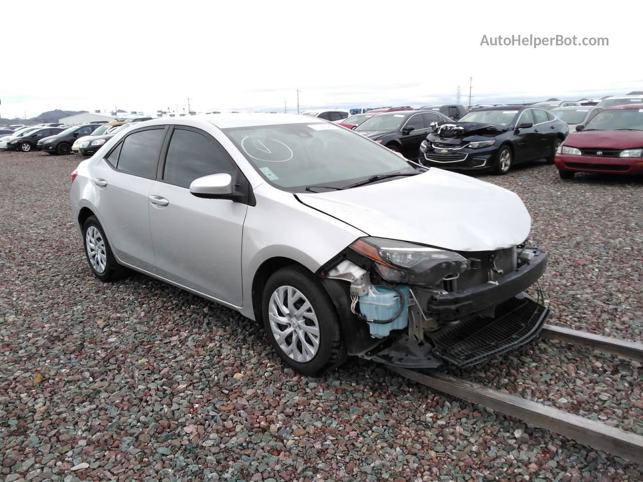 2019 Toyota Corolla L Silver vin: 5YFBURHE5KP875701