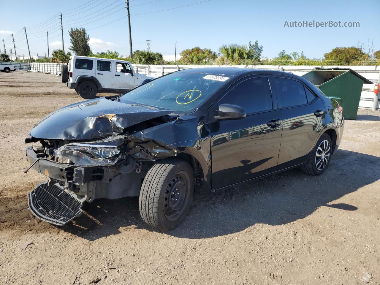 2019 Toyota Corolla L Black vin: 5YFBURHE5KP880168