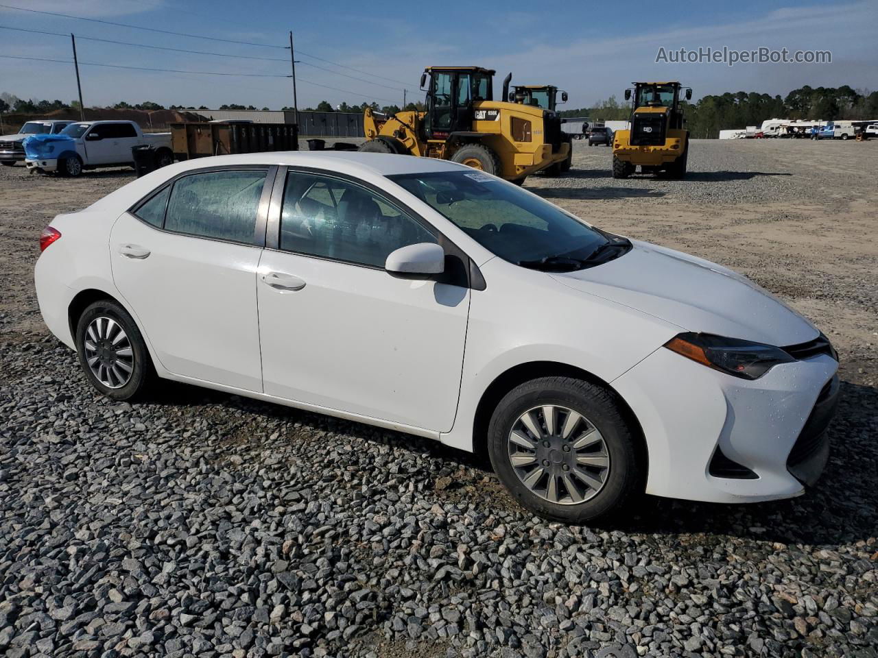 2019 Toyota Corolla L White vin: 5YFBURHE5KP882941