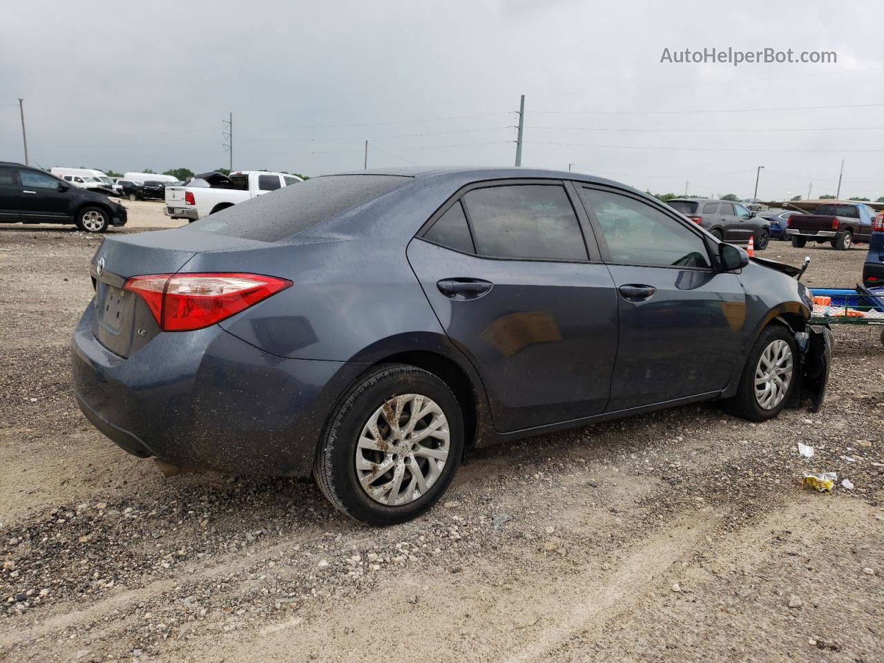 2019 Toyota Corolla L Синий vin: 5YFBURHE5KP886293