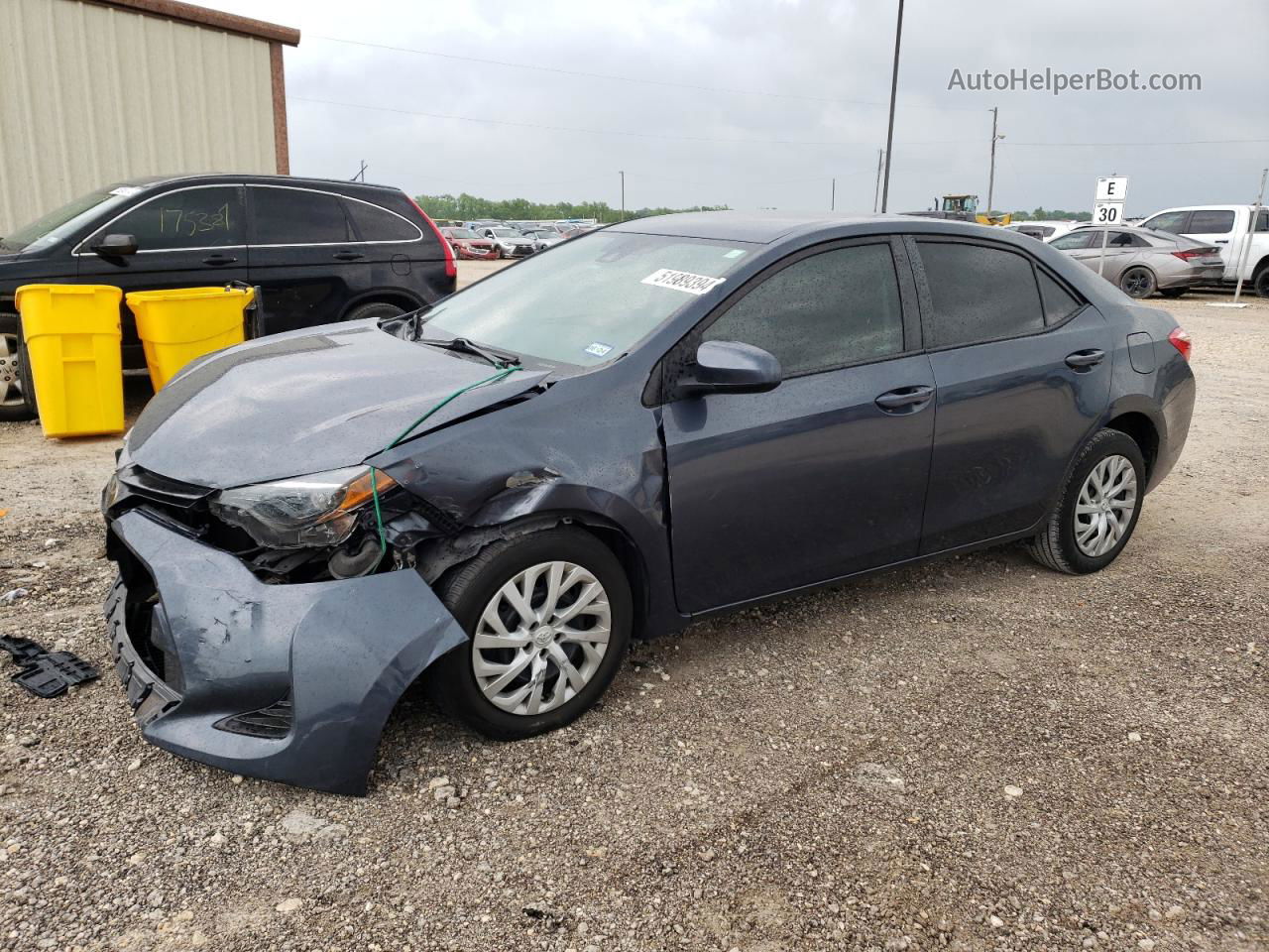 2019 Toyota Corolla L Blue vin: 5YFBURHE5KP886293