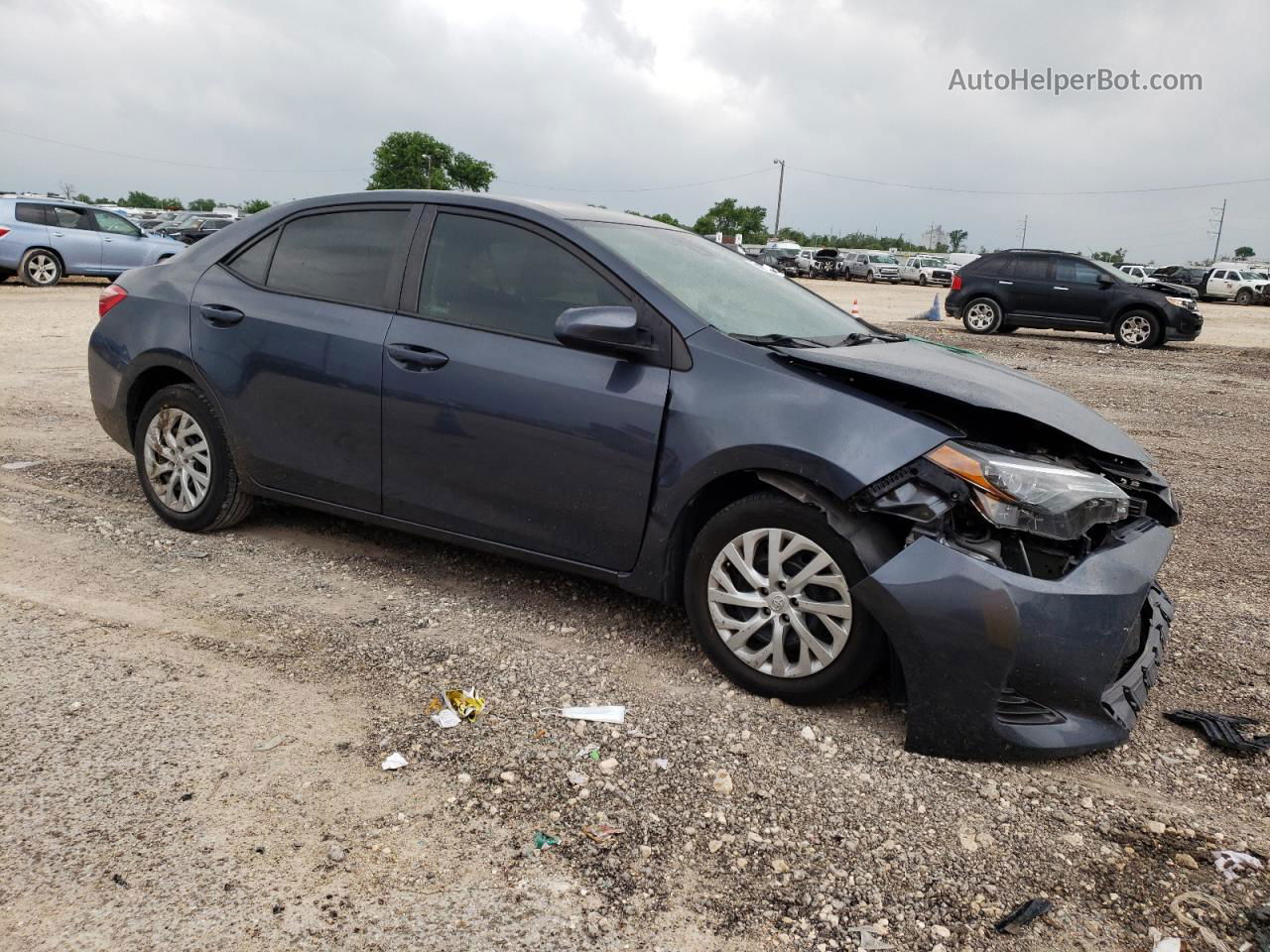 2019 Toyota Corolla L Синий vin: 5YFBURHE5KP886293