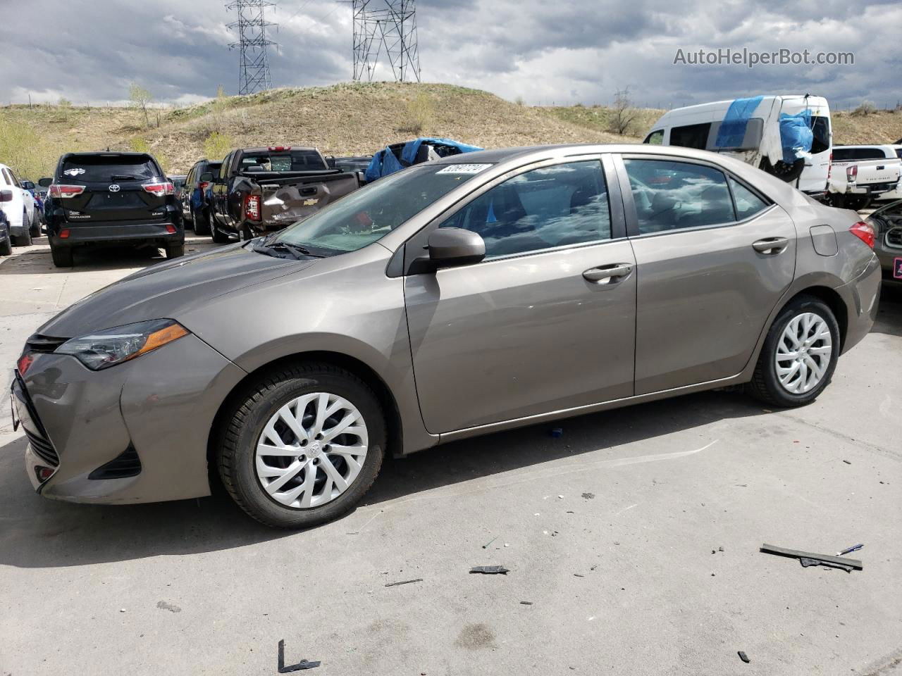 2019 Toyota Corolla L Gray vin: 5YFBURHE5KP937033