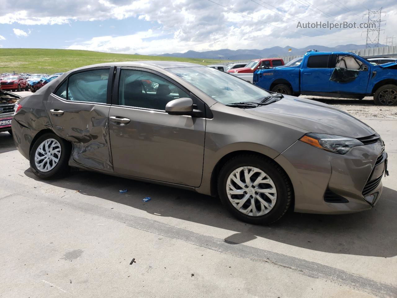 2019 Toyota Corolla L Gray vin: 5YFBURHE5KP937033