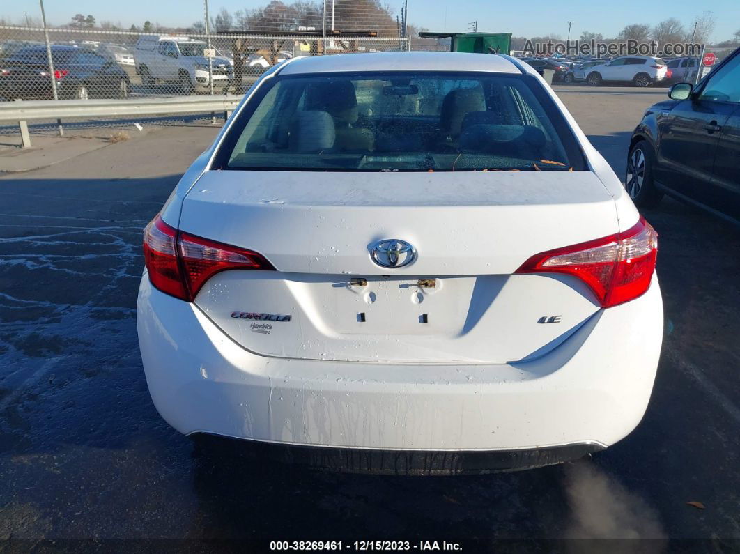 2019 Toyota Corolla Le White vin: 5YFBURHE5KP938862