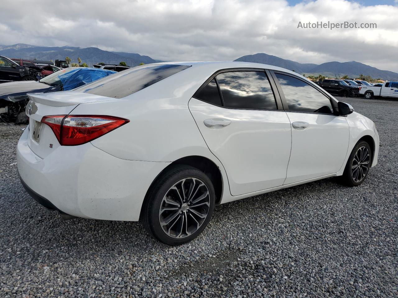 2014 Toyota Corolla L White vin: 5YFBURHE6EP036905