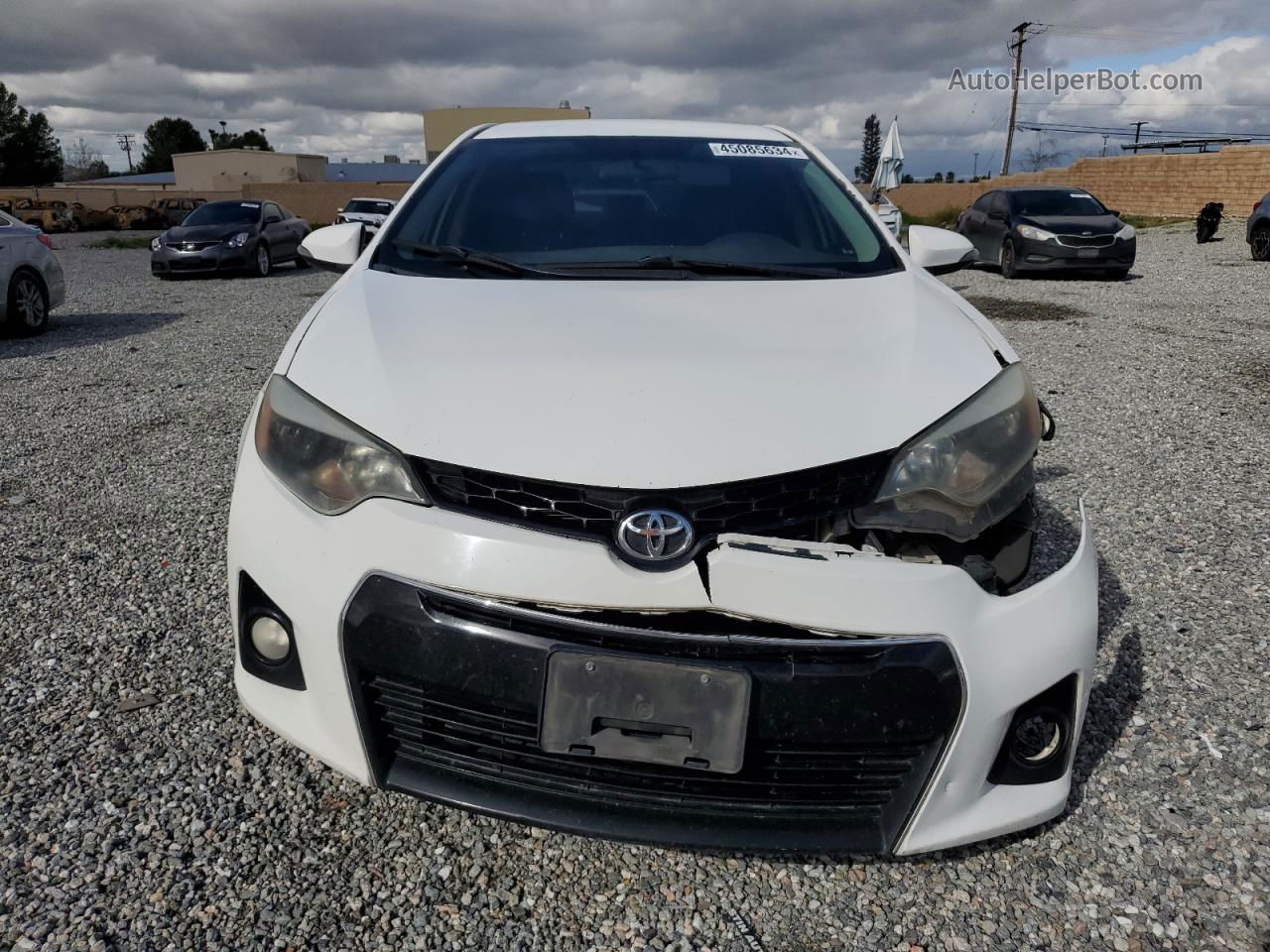 2014 Toyota Corolla L White vin: 5YFBURHE6EP036905