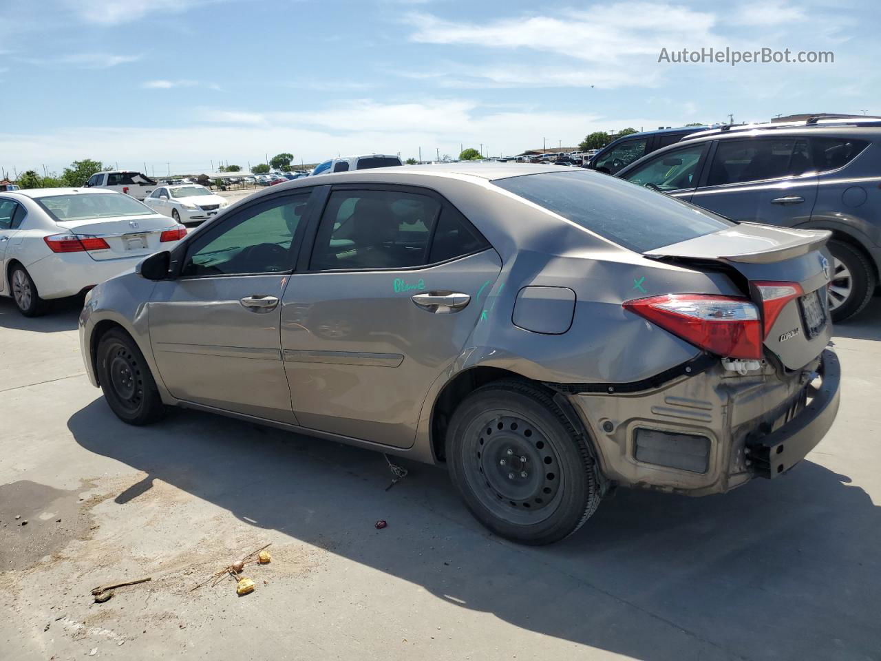 2014 Toyota Corolla L Серый vin: 5YFBURHE6EP037519