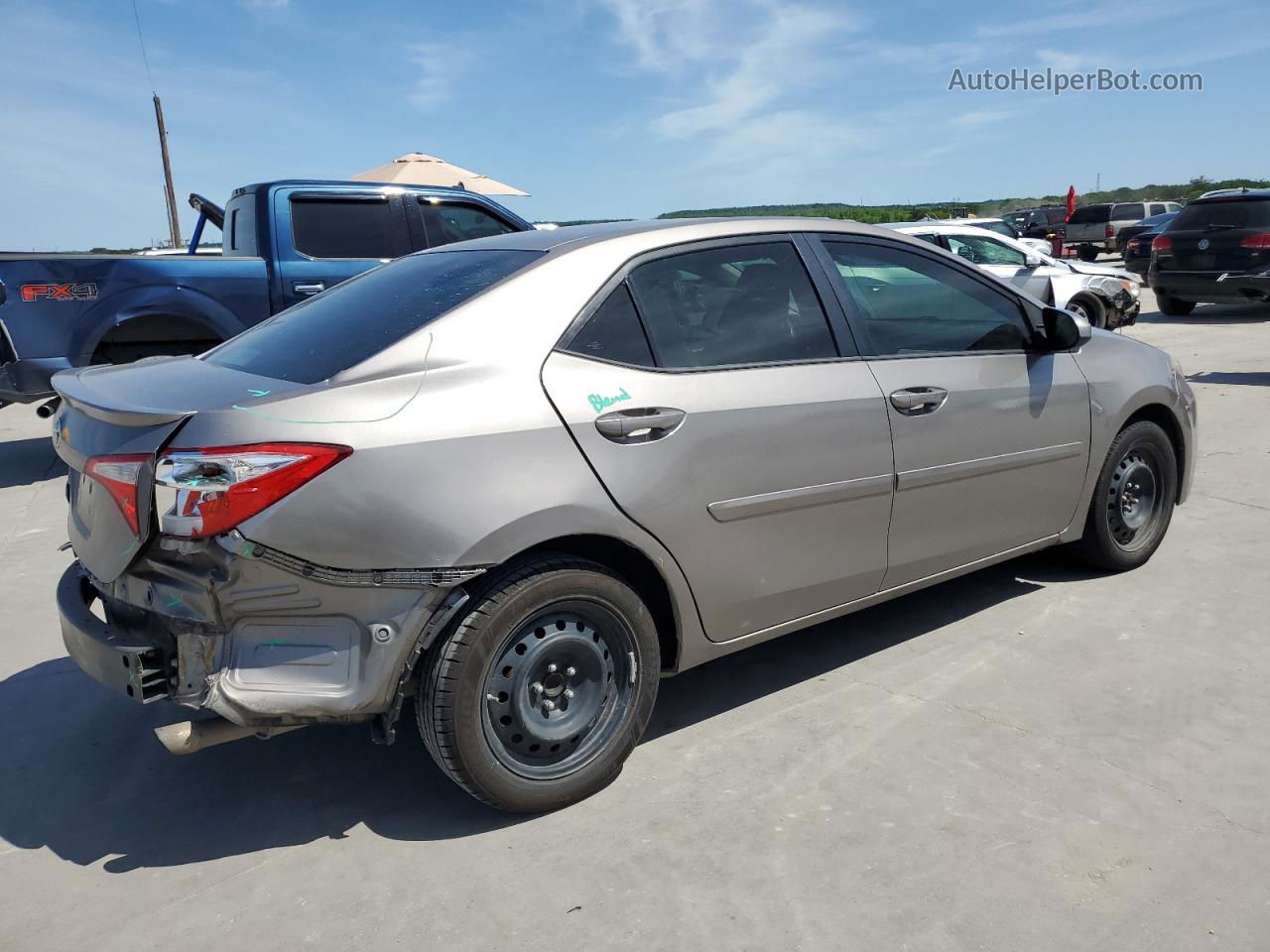 2014 Toyota Corolla L Gray vin: 5YFBURHE6EP037519