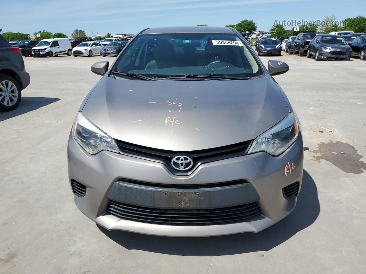 2014 Toyota Corolla L Gray vin: 5YFBURHE6EP037519