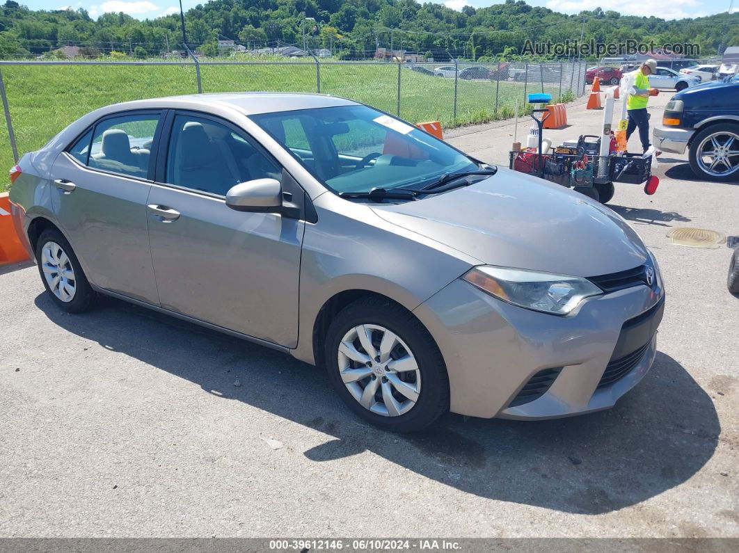 2014 Toyota Corolla Le Gray vin: 5YFBURHE6EP087806