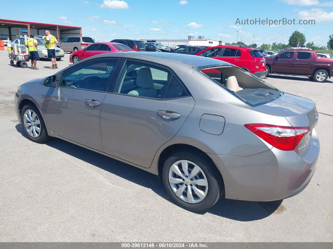 2014 Toyota Corolla Le Gray vin: 5YFBURHE6EP087806