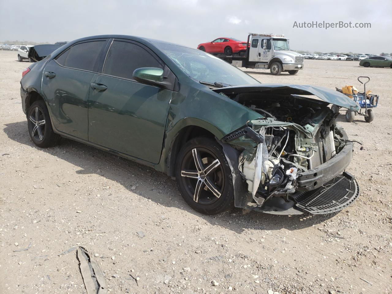 2014 Toyota Corolla L Green vin: 5YFBURHE6EP094948