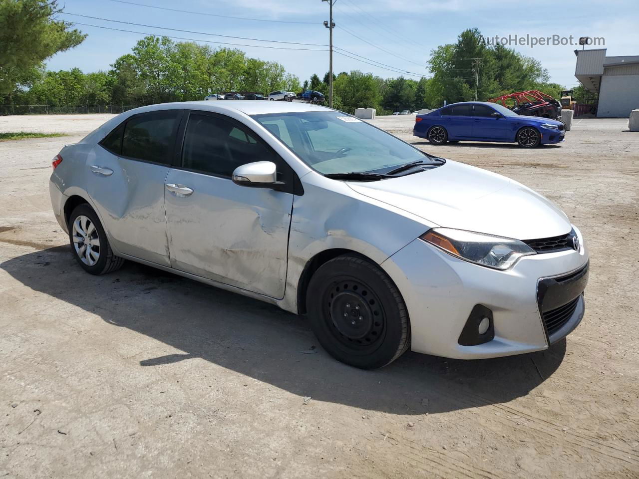 2014 Toyota Corolla L Серебряный vin: 5YFBURHE6EP133408