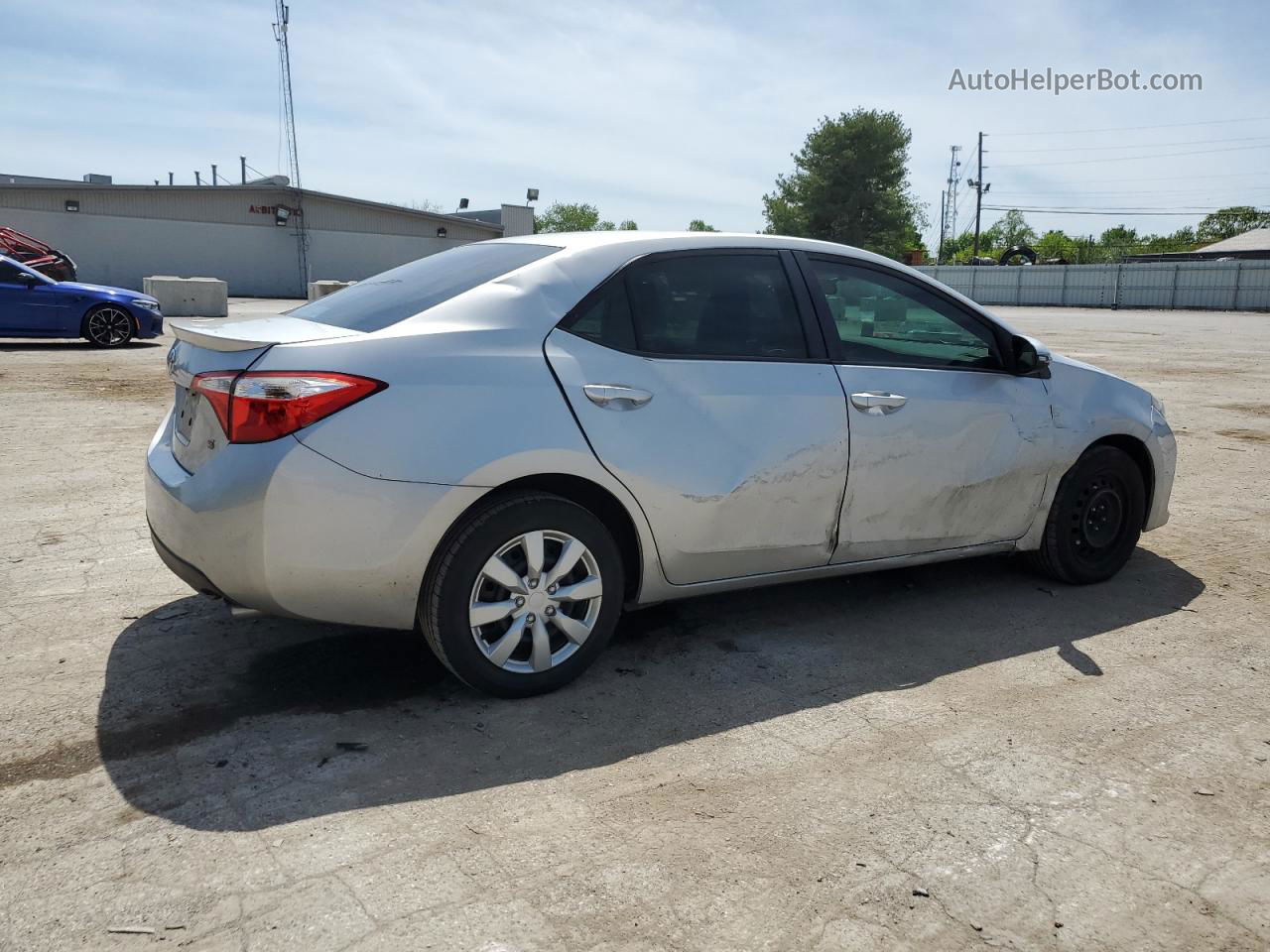 2014 Toyota Corolla L Серебряный vin: 5YFBURHE6EP133408