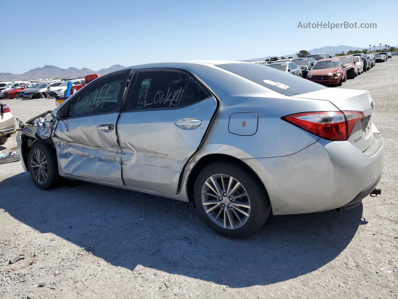 2014 Toyota Corolla L Серебряный vin: 5YFBURHE6EP166103