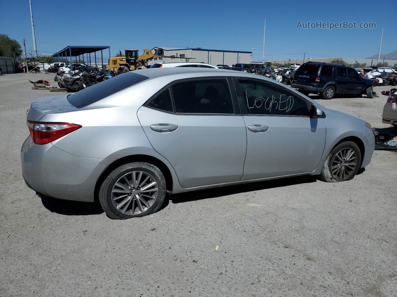 2014 Toyota Corolla L Silver vin: 5YFBURHE6EP166103